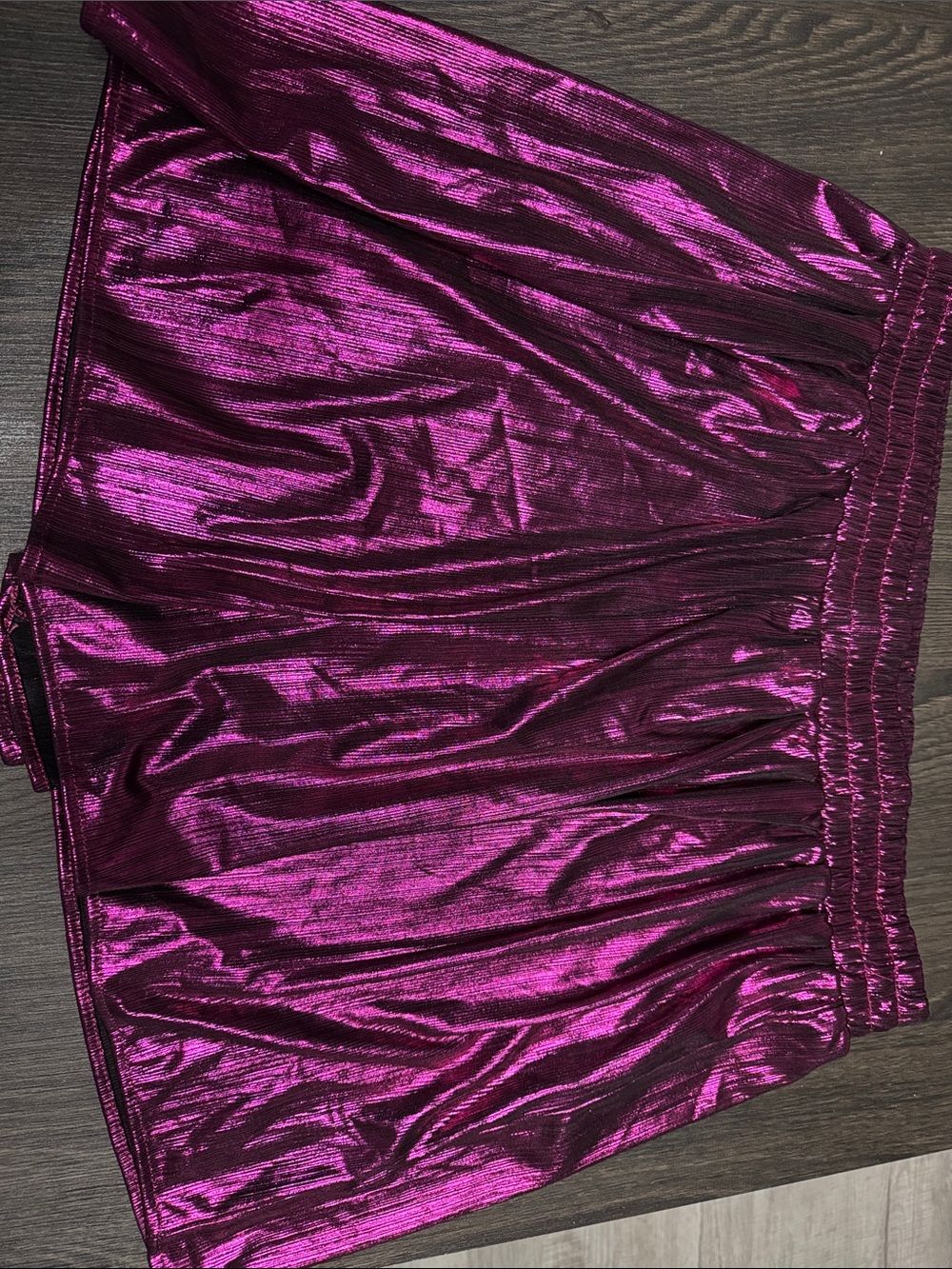 Zara Metallic Magenta Shorts
